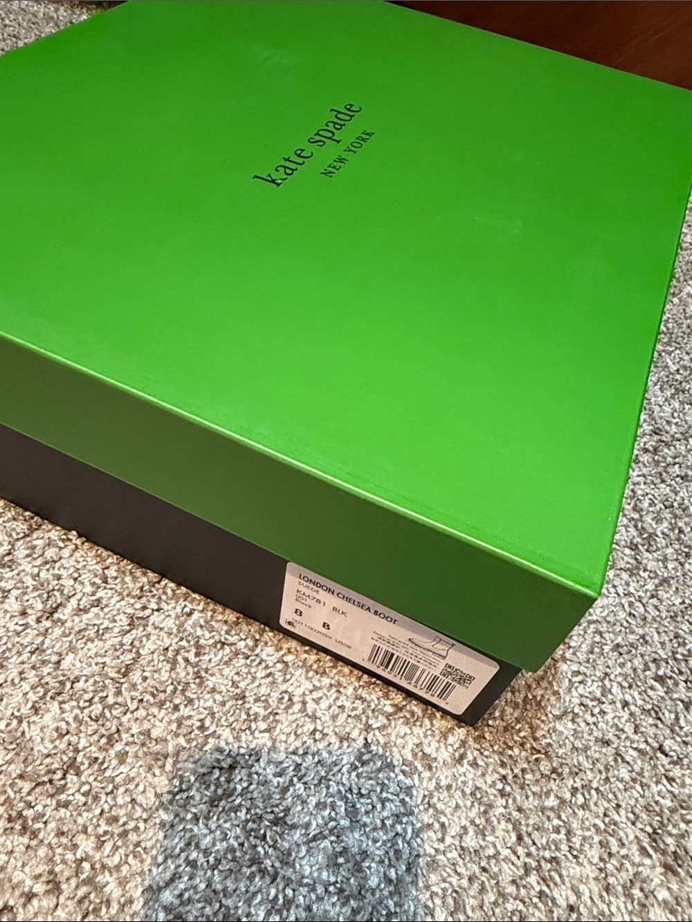 kate spade Black Suede Lug Sole Chelsea Boots - Picture 7 of 9